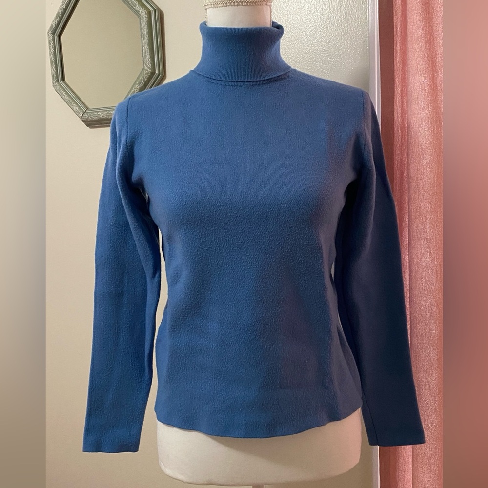 Ann Taylor Blue Turtleneck